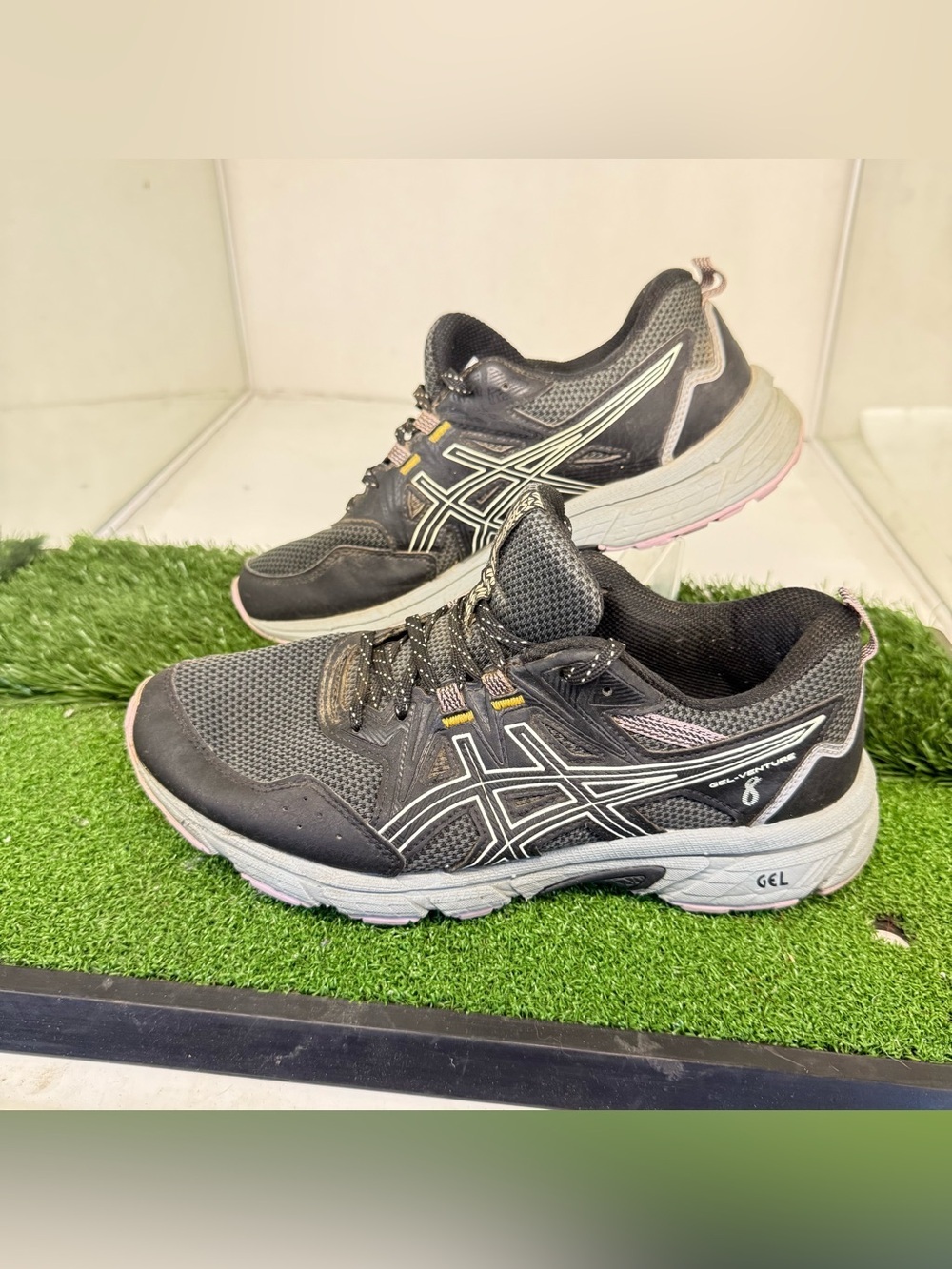 ASICS GEL-Venture 8 Black Purple Women's Running Shoes US 9